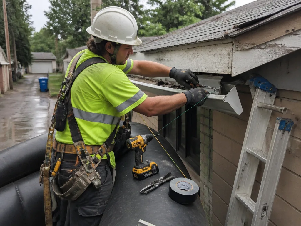 Storm Damage Gutter Repair